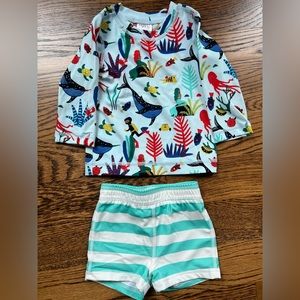 Hanna Andersson Baby Rash Guard Swimsuit 12-18 months